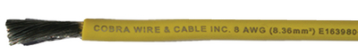 BATTERY CABLE 2 GA 25' YELLOW